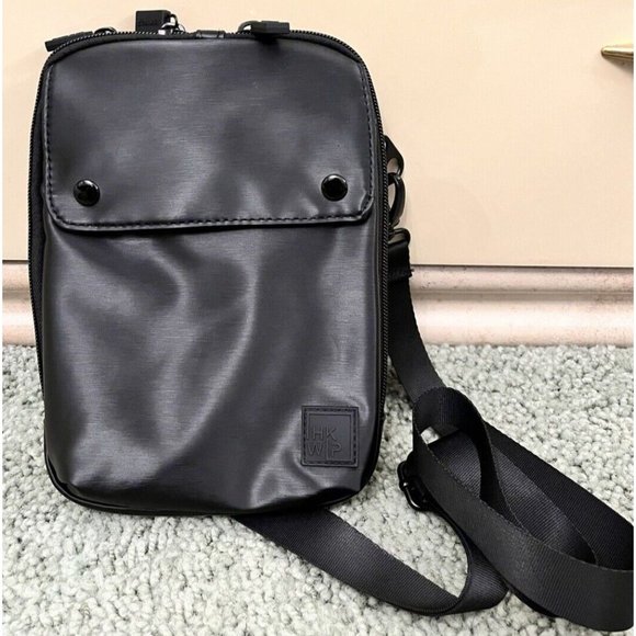 NEW IHKWIP BLACK NYLON PPE CARRIER CROSSBODY HAND SHOULDER BAG - Picture 1 of 9